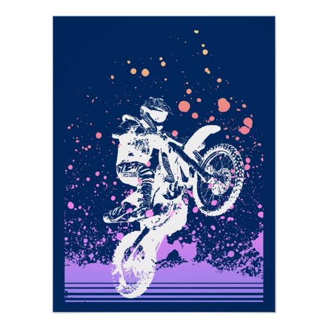 Póster Artsy Dirt Bike (Frente)