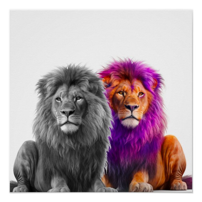 Póster Artsy Lions (Frente)
