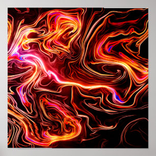 Poster Artsy Swirls Design
