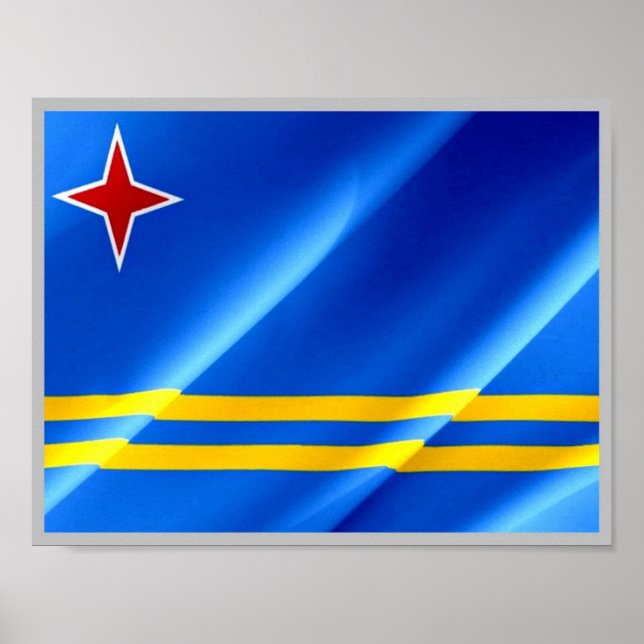 Poster Aruba - Sinalizador acenando - (Frente)