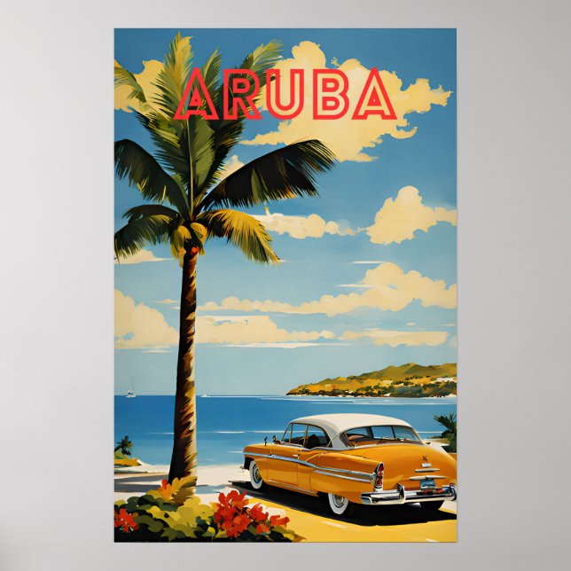 Poster Aruba Viagem (Frente)