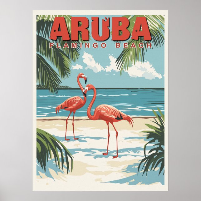 Poster Aruba - Viagem de Paraíso Tropical (Frente)