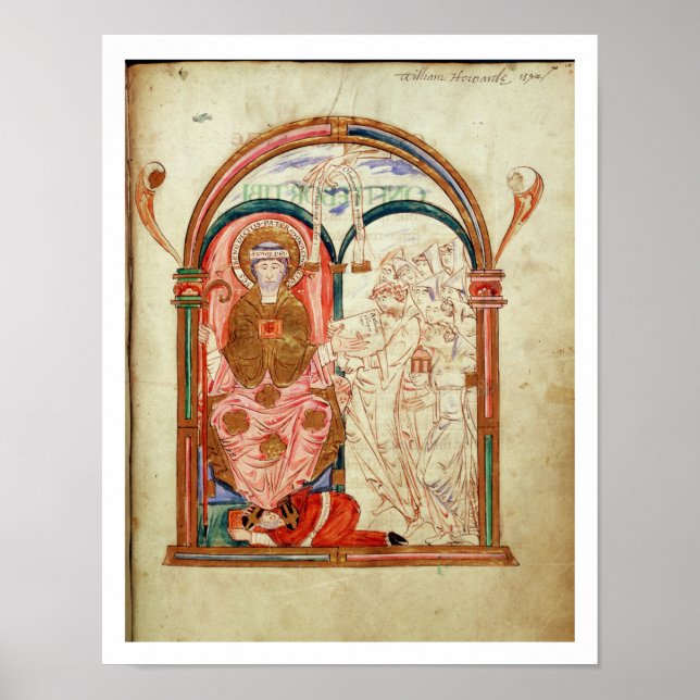 Póster Arundel 155 f.133 Monges de ChristChurch, Canterbu (Frente)