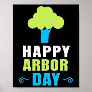 Poster Árvore Árvore Dia Árvore Hugger Cuidados Em Árvore