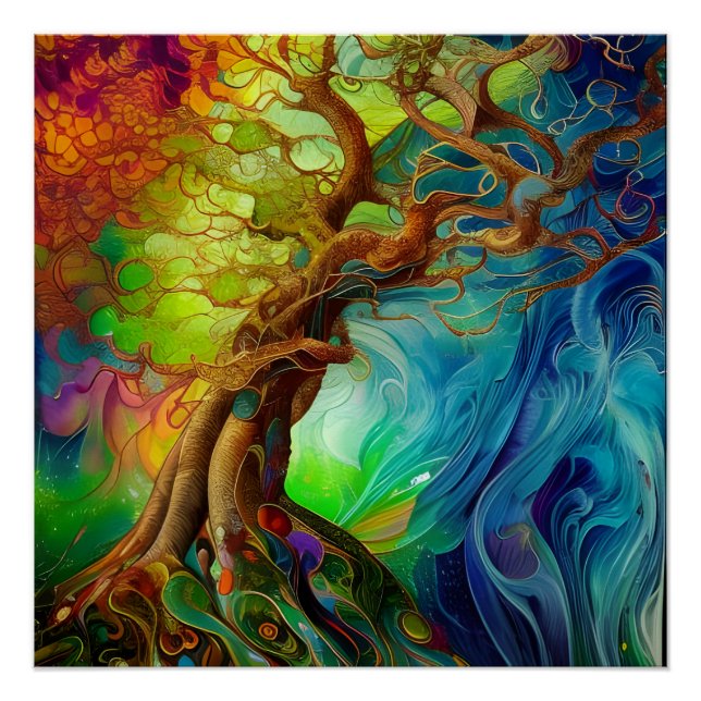 Póster Árvore Bejeweled (Frente)