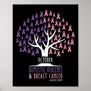 Poster Árvore - Cancer Da Mama E Awarene Da Violência Dom