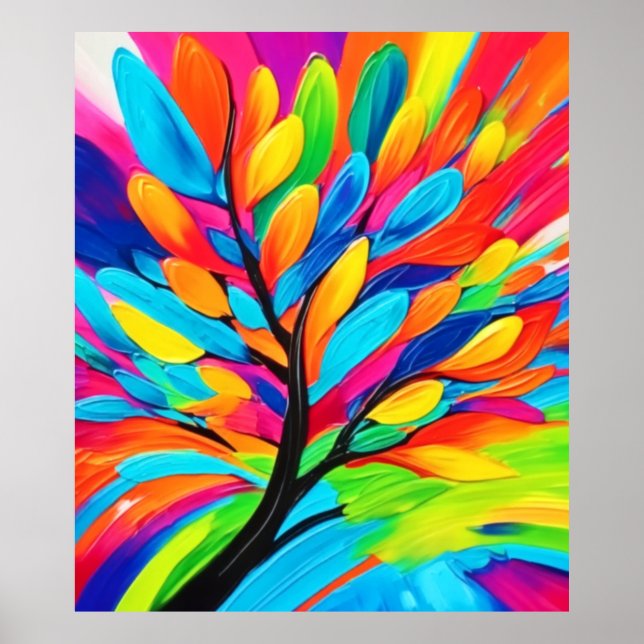 Poster Árvore Colorida dos Sonhos (Frente)