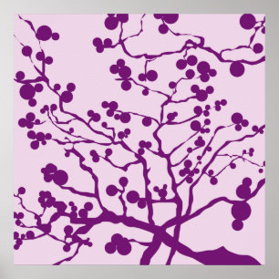 Poster árvore cor-de-rosa