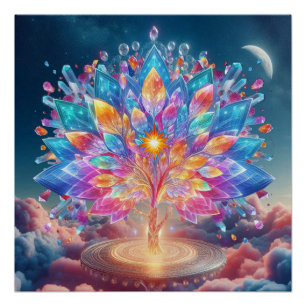 Póster Árvore Cristal