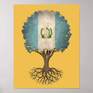 Póster Árvore da bandeira de vida guatemalteca