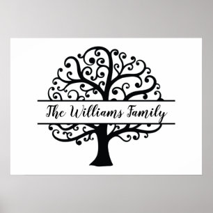 Poster Árvore da família personalizada