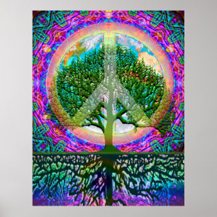 Póster Árvore da paz da vida