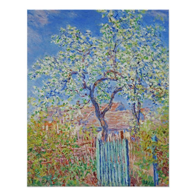 Póster Árvore da pera na Flor - Claude Monet (Frente)