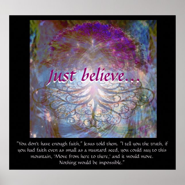 Póster Árvore da Vida Apenas acredite (Frente)