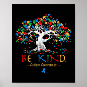 Poster Árvore Da Vida Autismo Sensibilização Mês Quebra-c