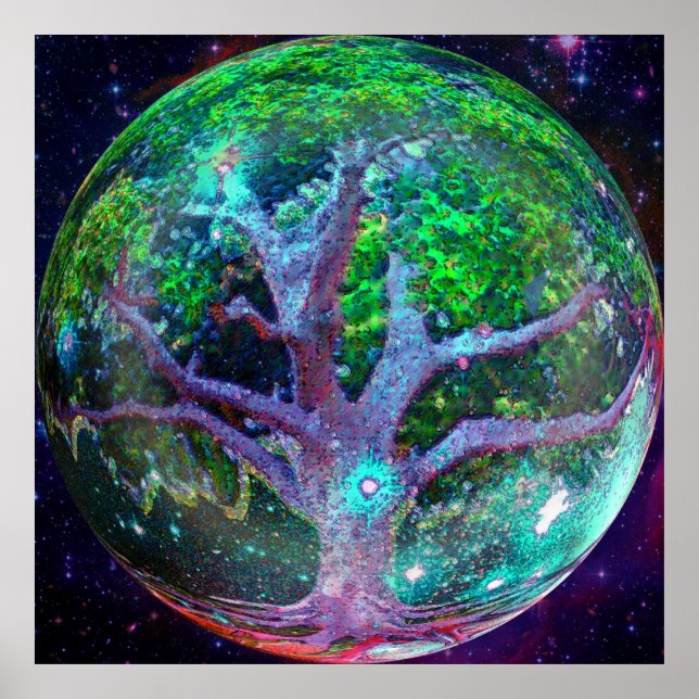 Póster Árvore da vida bem-estar (Frente)