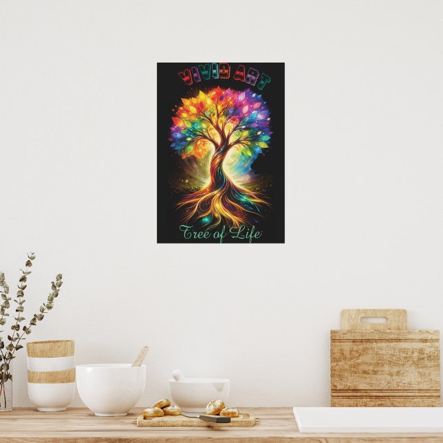 Poster Árvore da Vida da Vivid Art – design da Natureza (Cozinha)