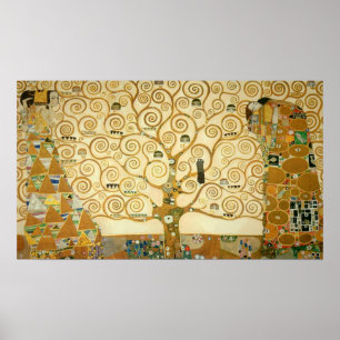 Póster Árvore da vida de Gustav Klimt