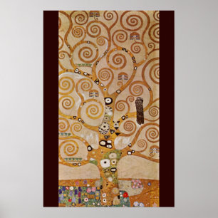 Póster Árvore da vida de Gustav Klimt, Stylized Art Nouv