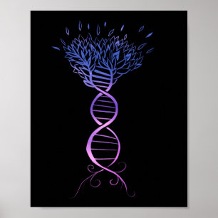Poster Árvore da Vida DNA Strand Genealogia Árvore