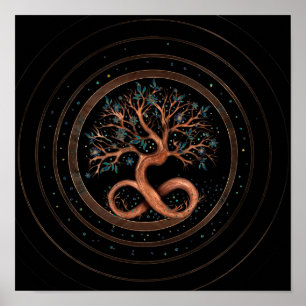 Poster Árvore da Vida - Espiral Infinita