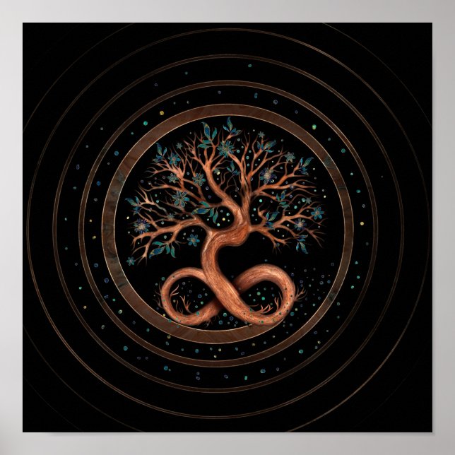 Poster Árvore da Vida - Espiral Infinita (Frente)