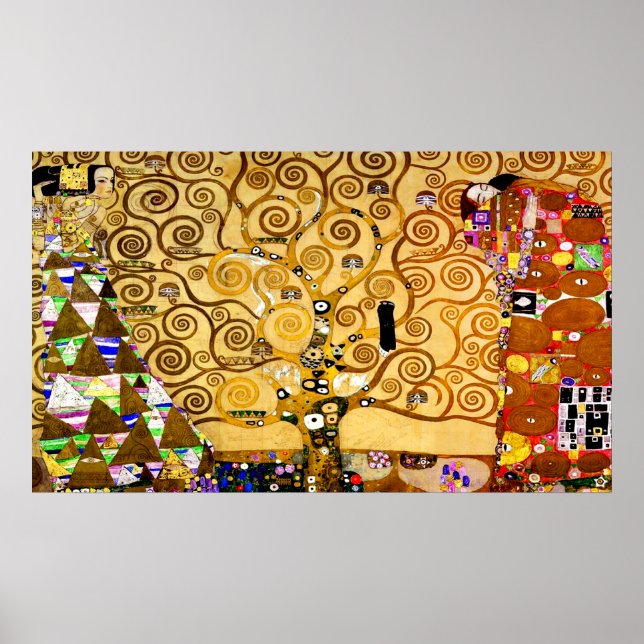 Póster Árvore da vida Gustav Klimt Nouveau (Frente)
