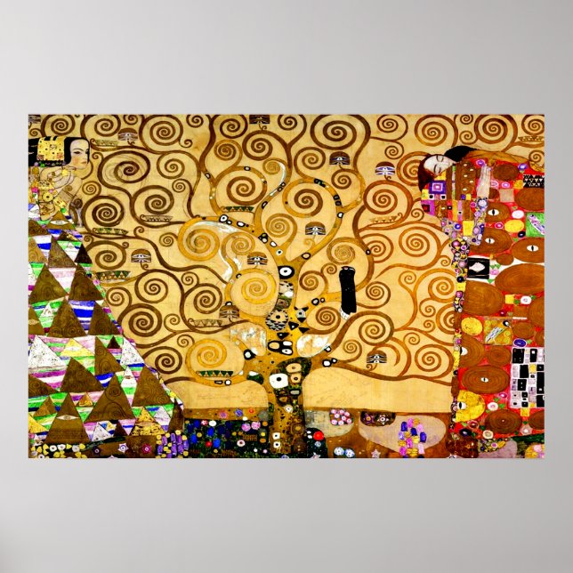 Póster Árvore da vida Gustav Klimt Nouveau (Frente)