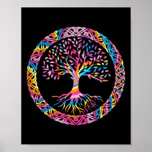 Poster Árvore Da Vida Yoga Chakra Astrologia Yggdrasil Ce