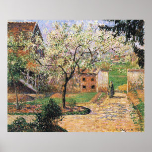 Poster Árvore de ameixa de flores, Eragny Camille Pissarr