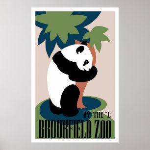 Póster Árvore de amores da panda no jardim zoológico WP