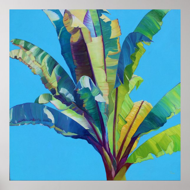 Poster Árvore de Banana Vermelha, de pintura original a ó (Frente)