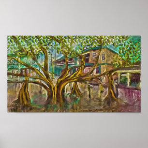 Póster Árvore de Banyan de Lahaina de vida