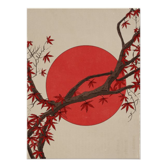 Póster Árvore de bordo japonês (Frente)