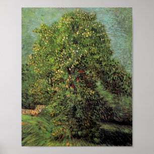 Póster Árvore de castanha em Blossom, Van Gogh Belas Arte