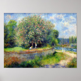 Poster Árvore de castanha florescente Pierre Auguste Reno