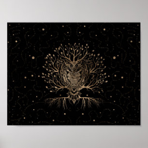 Poster Árvore de Coruja do Ouro