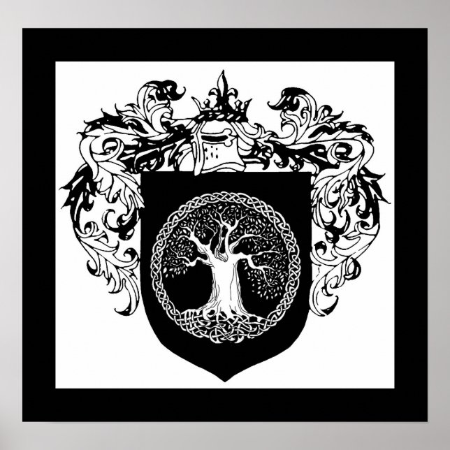 Póster Árvore de escudos salva-vidas (Frente)