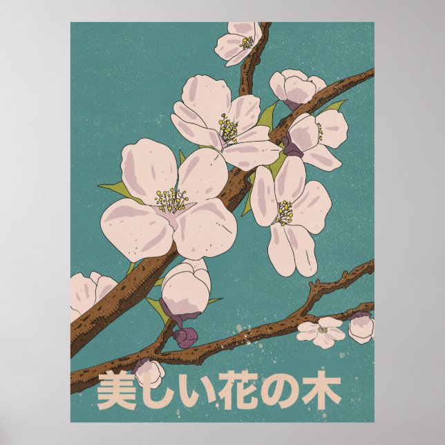 Poster Árvore de Flor Bonita (Frente)