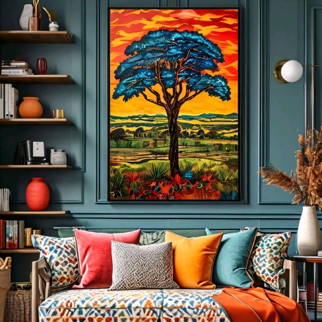 Poster Árvore de Fogo Azul (Criador carregado)