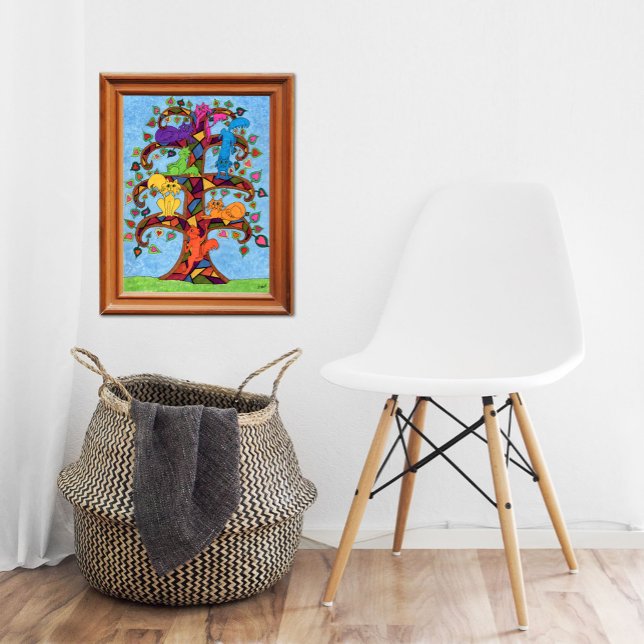 Póster Árvore de Gato Mosaico da Vida (Criador carregado)