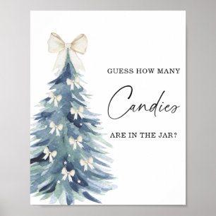 Poster Árvore de inverno Adivinhe quantos doces