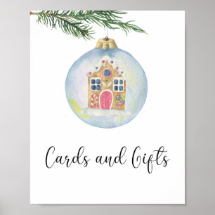 Poster Árvore de inverno - cartões e presentes baby showe