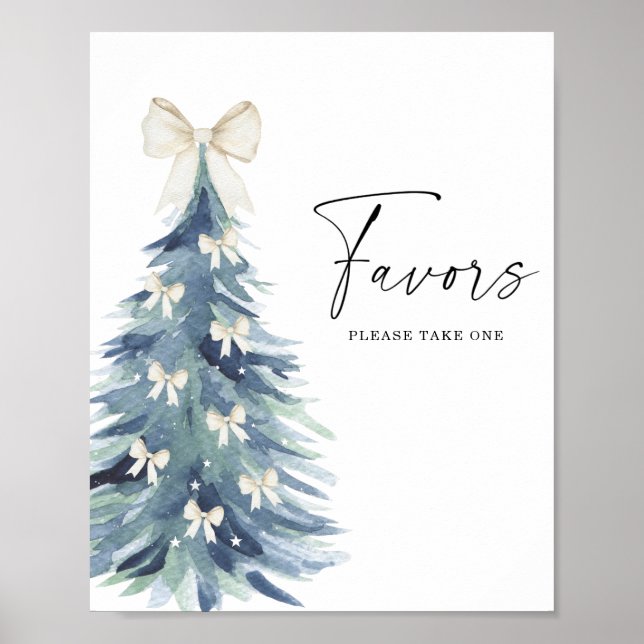 Poster Árvore de inverno com laços Favoritos (Frente)