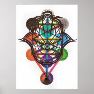 Poster Árvore de Kabbalistic de vida
