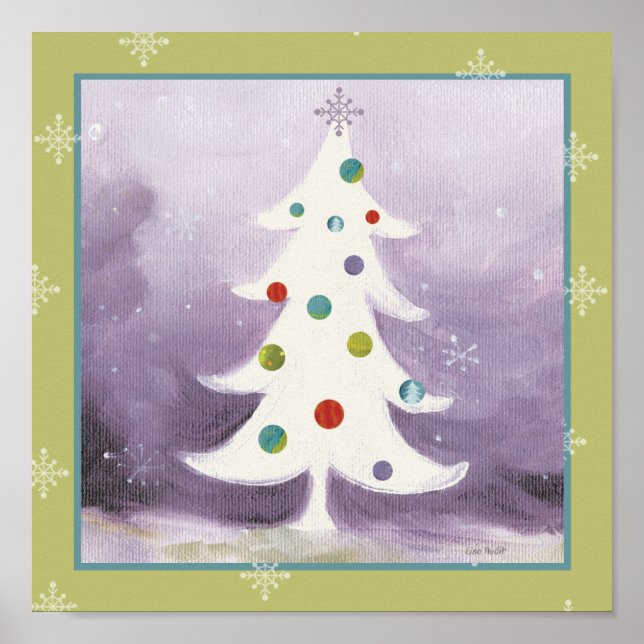 Poster Árvore de Natal Branca (Frente)