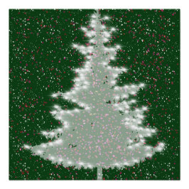 Póster Árvore de Natal Brilho Invernal Encantado