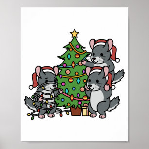 Poster Árvore de Natal Chinchilla
