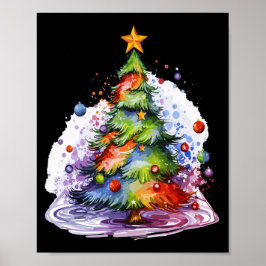 Poster Árvore de Natal Colorida, Decoração sazonal