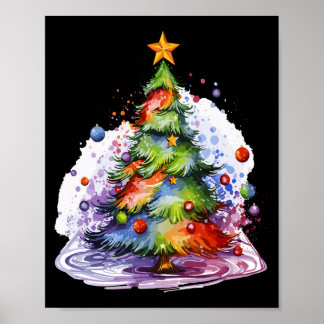 Poster Árvore de Natal Colorida, Decoração sazonal